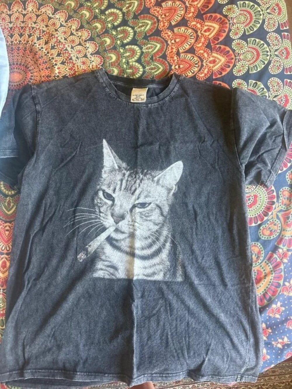 Funny Smoking Cat Meme Pepper Color Shirt